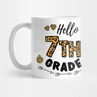 Hello 7th Grade Leopard Back To School Mug